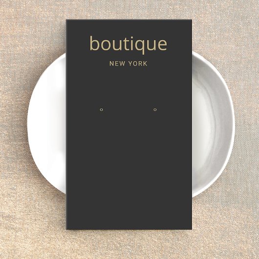 Einfache Schwarz-Modern-Display-Karte mit langer R