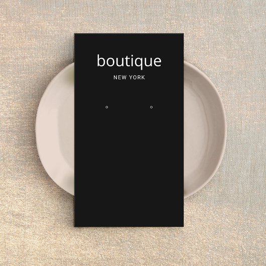 Einfache Schwarz-Modern-Display-Karte mit langer R