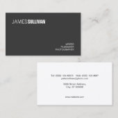 Einfache Schwarz Moderne kreative Beruflich Visitenkarte (Vorne/Hinten)