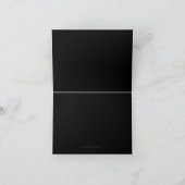 Einfache Schwarz Moderne Minimalistisch Dankeschön Dankeskarte (Innenseite)