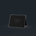 Einfache Schwarz Moderne Minimalistisch Dankeschön Dankeskarte<br><div class="desc">Einfache Schwarz Moderne Minimalistisch Dankeschön Karte</div>