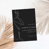 Einfache Schwarz-Moderne SkriptWedding Save The Date