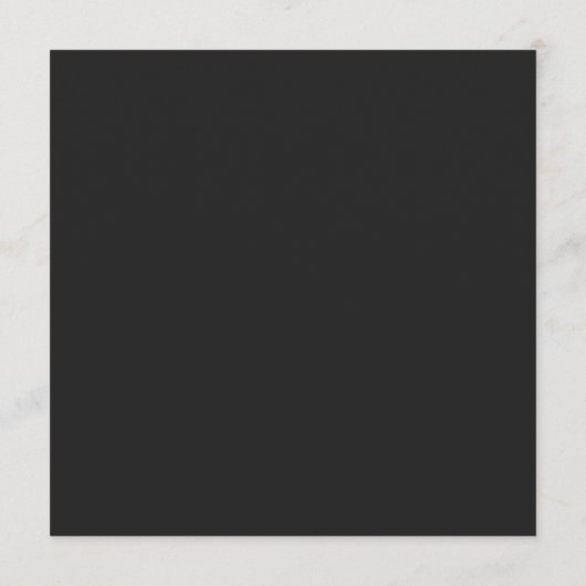 Einfache Schwarz-Noir-Monogramm-Hochzeitsempfehlun Menükarte (Rückseite)