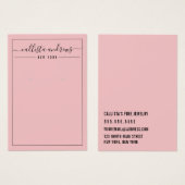 Einfache schwarz-rosa-Curring-Erkerdisplay-Karte (Vorne & Hinten)