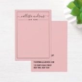 Einfache schwarz-rosa-Curring-Erkerdisplay-Karte (Schreibtisch)