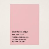 Einfache schwarz-rosa-Curring-Erkerdisplay-Karte (Rückseite)