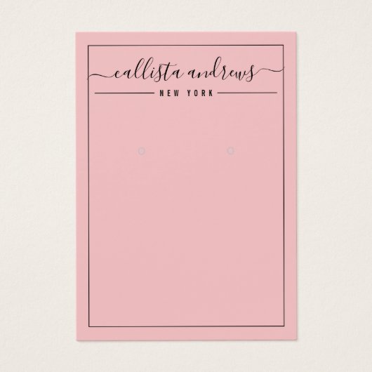 Einfache schwarz-rosa-Curring-Erkerdisplay-Karte (Vorderseite)