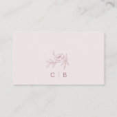 Einfache Schwarz-Rosa-Detailkarte Begleitkarte (Rückseite)