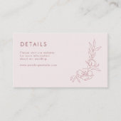 Einfache Schwarz-Rosa-Detailkarte Begleitkarte (Vorderseite)