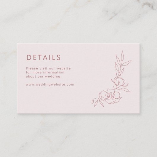 Einfache Schwarz-Rosa-Detailkarte Begleitkarte (Vorderseite)