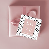 Einfache Schwarz/Rosa LIEBE |Lass unseren Wert Jed Geschenkanhänger