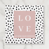 Einfache Schwarz/Rosa LIEBE |Lass unseren Wert Jed Geschenkanhänger (Vorderseite)