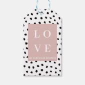 Einfache Schwarz/Rosa LIEBE |Lass unseren Wert Jed Geschenkanhänger (Vorderseite)