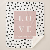 Einfache Schwarz/Rosa LIEBE |Lass unseren Wert Jed Sherpadecke (Vorderseite)