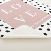 Einfache Schwarz/Rosa LIEBE |Lass unseren Wert Jed Sherpadecke (3/4)