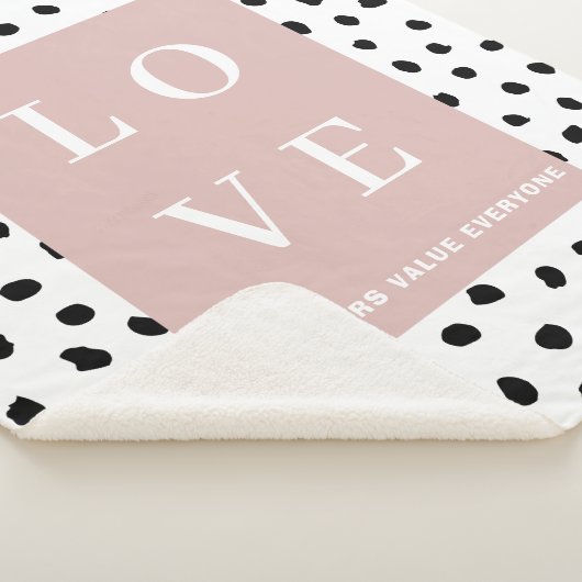 Einfache Schwarz/Rosa LIEBE |Lass unseren Wert Jed Sherpadecke (3/4)