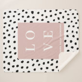 Einfache Schwarz/Rosa LIEBE |Lass unseren Wert Jed Sherpadecke (Vorderseite (Horizontal))