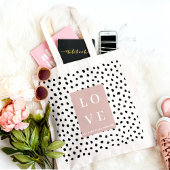 Einfache Schwarz/Rosa LIEBE |Lass unseren Wert Jed Tragetasche