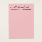 Einfache Schwarz-Rosa-Script-Nekklassekarte (Vorderseite)