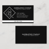 Einfache Schwarz Sandstrahlen Power Washer Cleanin Visitenkarte (Vorne/Hinten)