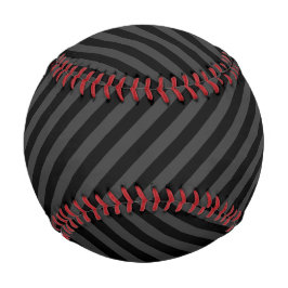 Einfache schwarz-schwarz-schmale Diagonalstreifen Baseball