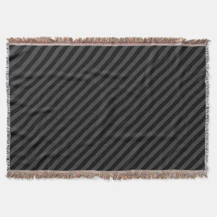 Einfache schwarz-schwarz-schmale Diagonalstreifen Decke