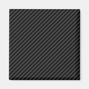 Einfache schwarz-schwarz-schmale Diagonalstreifen Magnet