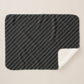 Einfache schwarz-schwarz-schmale Diagonalstreifen Sherpadecke (Vorderseite (Horizontal))