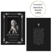 Einfache schwarz-silber-orthodoxe Beerdigungskarte Platzkarte