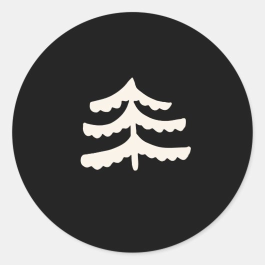 Einfache Schwarz-Sticker Runder Aufkleber (Vorderseite)