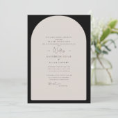 Einfache Schwarz-Tan Geometrie Christlich Einladung (Stehend Vorderseite)