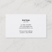 Einfache schwarz-texturierte Leder aussehen Berufl Visitenkarte (Rückseite)