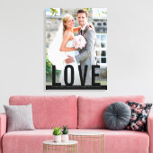Einfache Schwarz-Typ-Overlay für die WEDD-LIEBE Leinwanddruck (Insitu (Wohnzimmer))