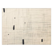 Einfache Schwarz und Beige Japandi Tischdecke (Vorderseite (Horizontal))