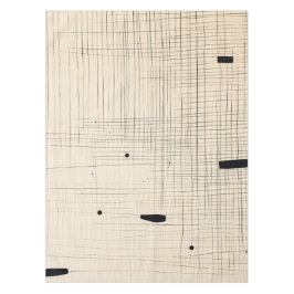 Einfache Schwarz und Beige Japandi Tischdecke