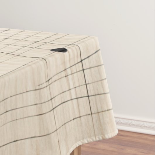 Einfache Schwarz und Beige Japandi Tischdecke (Beispiel)