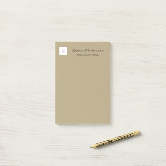 Einfache Schwarz- und Tan-Post-It-Notes Post-it Klebezettel (Auf Schreibtisch)