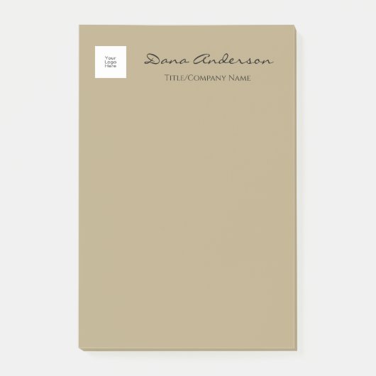 Einfache Schwarz- und Tan-Post-It-Notes Post-it Klebezettel (Vorderseite)