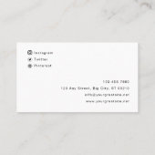 Einfache Schwarz- und Weißfotografie mit eigener M Visitenkarte (Rückseite)