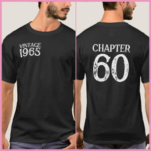 Einfache Schwarz & Weiß 60. Geburtstag T-Shirt