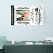 Einfache Schwarz/Weiß-Abschluss 1 Foto Vertikal Banner (Messeveranstaltung)