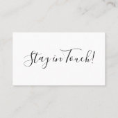 Einfache Schwarz-Weiß-Ankündigung "Ich habe mich b Visitenkarte (Rückseite)