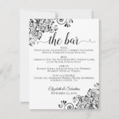 Einfache Schwarz-Weiß-Bar-Tischnummer (Rückseite)