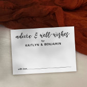 Einfache Schwarz-Weiß-Beratung und gute Wünsche Hinweiskarte