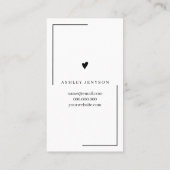 Einfache Schwarz-Weiß-Bestellung Vielen Dank Visitenkarte (Rückseite)