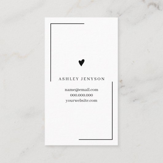 Einfache Schwarz-Weiß-Bestellung Vielen Dank Visitenkarte (Rückseite)