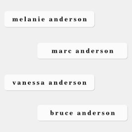 Einfache Schwarz-Weiß-Bezeichnung Etiketten