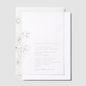 Einfache Schwarz-Weiß-Blossom Blumenzehen Pergament Einladungen (Versetzt)