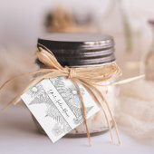 Einfache Schwarz-Weiß-Blume Geschenkanhänger