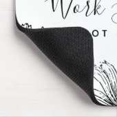 Einfache Schwarz-Weiß-Blume Mousepad (Ecke)